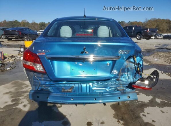 ML32F3FJ7HHF14763 2017 MITSUBISHI MIRAGE Blue Вид ззаду