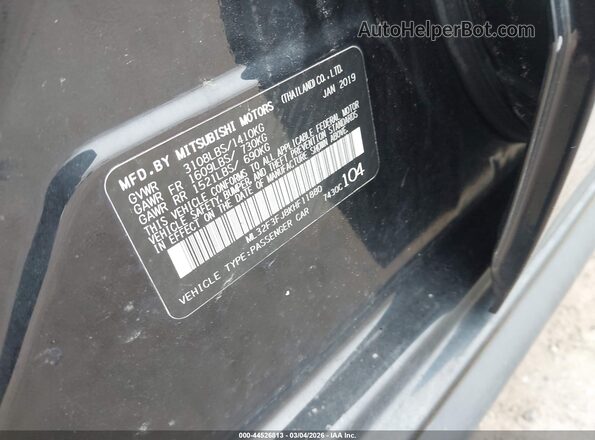 ML32F3FJ8KHF11880 2019 MITSUBISHI MIRAGE G4 Черный Вид подкапотного пространства