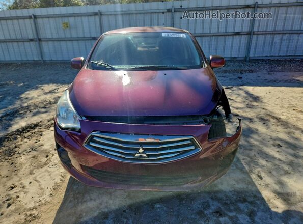 ML32F3FJ9HHF15879 2017 MITSUBISHI MIRAGE Темно-бордовый Вид спереди