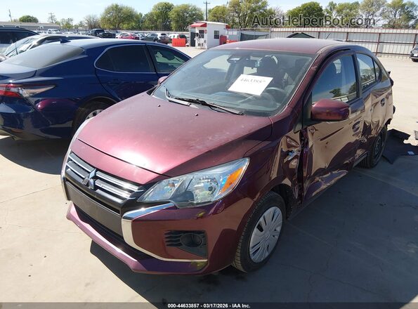 ML32FUFJ7PHF04402 2023 MITSUBISHI MIRAGE G4 Maroon Vista tres cuartos delantera izquierda
