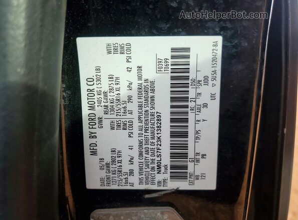 NM0LS7F23K1382897 2019 FORD TRANSIT Black 