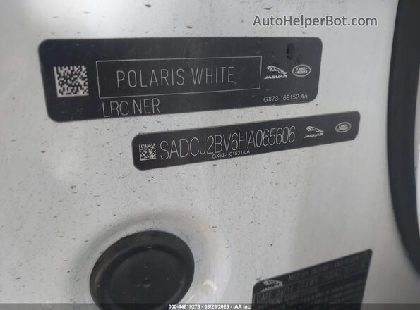 SADCJ2BV6HA065606 2017 JAGUAR F-PACE White Engine compartment view