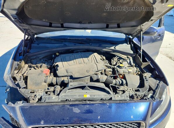 SADCJ2BV6HA071972 2017 JAGUAR F-PACE Blue Engine compartment view
