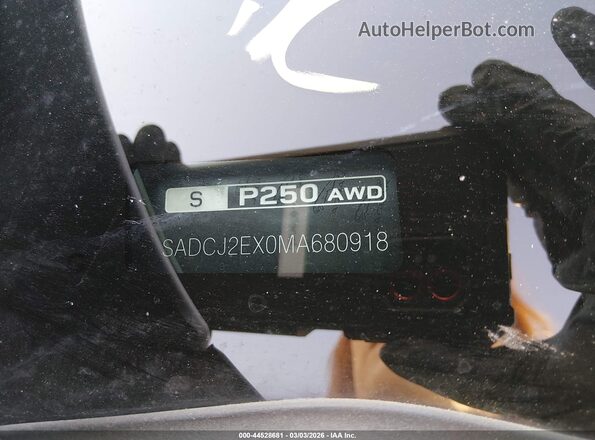 SADCJ2EX0MA680918 2021 JAGUAR F-PACE White Engine compartment view
