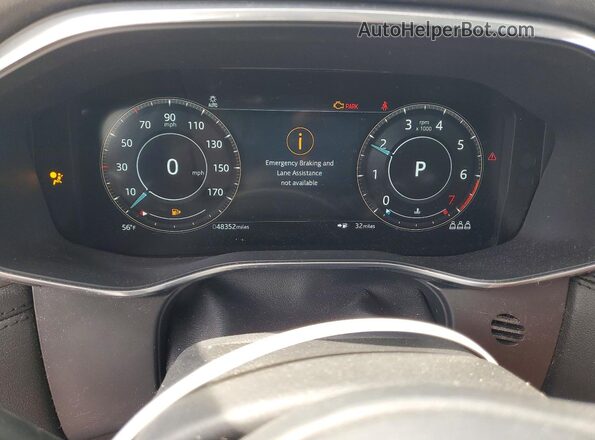 SADCJ2EX7MA668085 2021 JAGUAR F-PACE Black Widok zestawu wskaźników