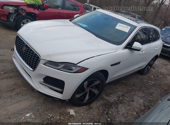 SADCJ2EXXMA687570 2021 JAGUAR F-PACE White Առջևի ձախ երեք քառորդ տեսարան