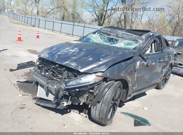 SADCM2FV6JA254957 2018 JAGUAR F-PACE Gray წინა მარცხენა ხედი სამი მეოთხედიდან