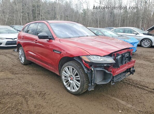 SADCN2GX6KA365863 2019 JAGUAR F-PACE Красный Передняя правая четверть