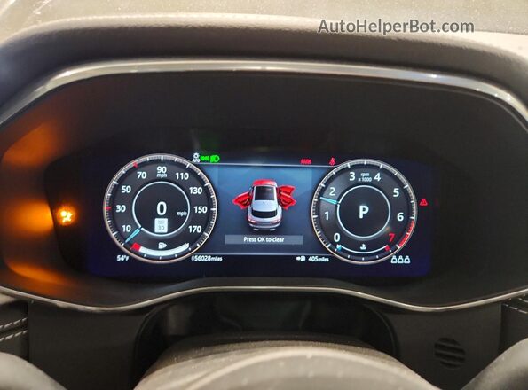 SADCT2FU3MA665697 2021 JAGUAR F-PACE Black Instrument cluster view