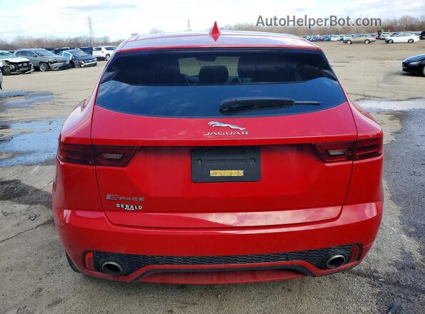 SADFL2FX4J1Z16052 2018 JAGUAR E-PACE Red Вид ззаду
