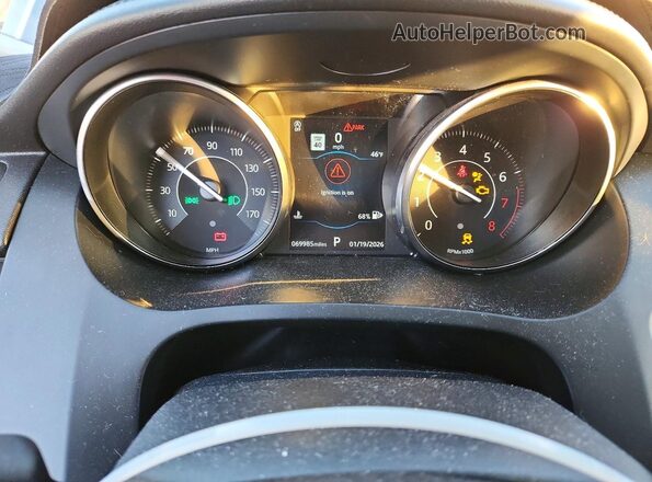 SADFP2FX5K1Z39040 2019 JAGUAR E-PACE Gray ხელსაწყოთა პანელის ხედი