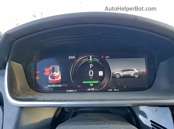 SADHB2S14K1F72563 2019 JAGUAR I-PACE Black Instrument cluster view