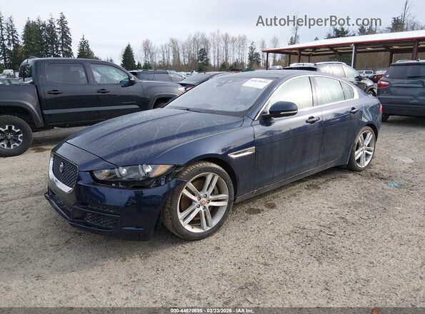 SAJAK4BV1HA970946 2017 JAGUAR XF Синий Передняя левая четверть