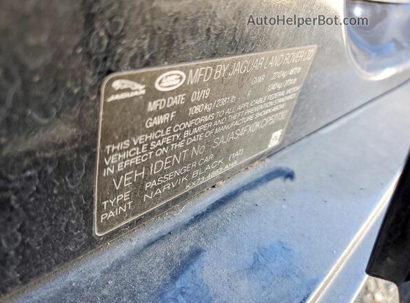 SAJAS4FX0KCP52732 2019 JAGUAR XF Black Շարժիչի բաժամունքի տեսք