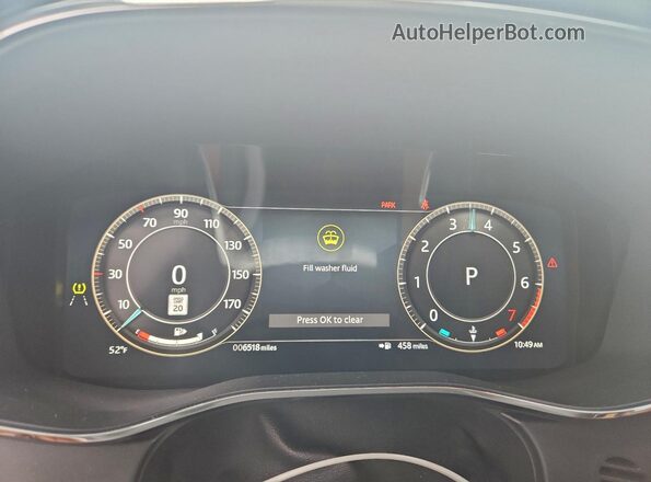 SAJB64FX4RCY96044 2024 JAGUAR XF White Вид щитка приладів