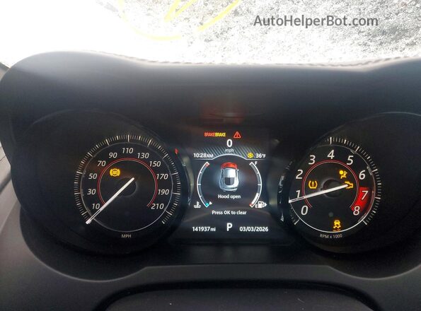 SAJD51EE3KCK57492 2019 JAGUAR F-TYPE Gray Вид щитка приладів