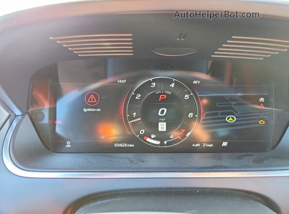 SAJD85FV1MCK75408 2021 JAGUAR F-TYPE Blue Vista del cuadro de instrumentos
