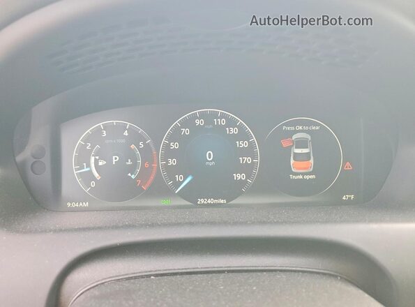 SAJWA1C71G8W01405 2016 JAGUAR XJ Teal Вид щитка приладів