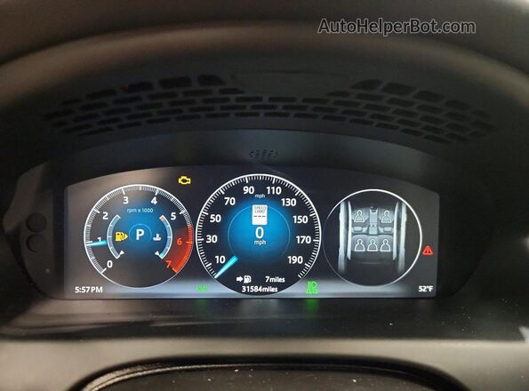 SAJWJ2GD1G8V92341 2016 JAGUAR XJL Черный Вид щитка приборов