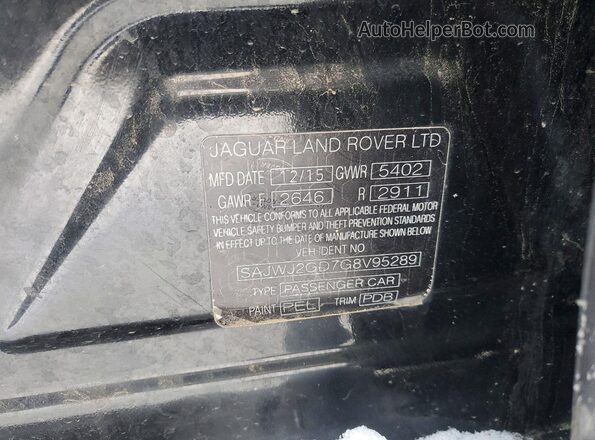 SAJWJ2GD7G8V95289 2016 JAGUAR XJL Black 