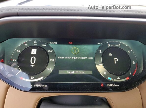 SAL1L9FU7PA141557 2023 LAND ROVER RANGE Blue Вид щитка приладів