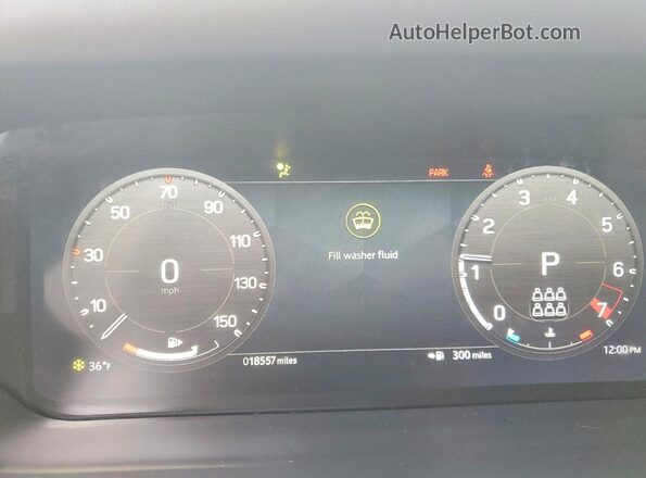 SALE2FEU7P2185119 2023 LAND ROVER DEFENDER Gray ხელსაწყოთა პანელის ხედი