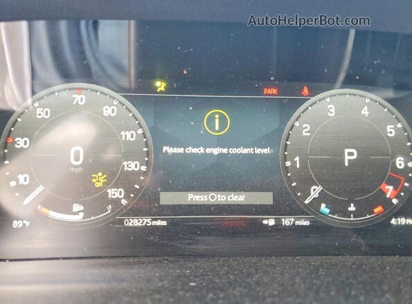 SALEJFFU3S2368852 2025 LAND ROVER DEFENDER White ხელსაწყოთა პანელის ხედი