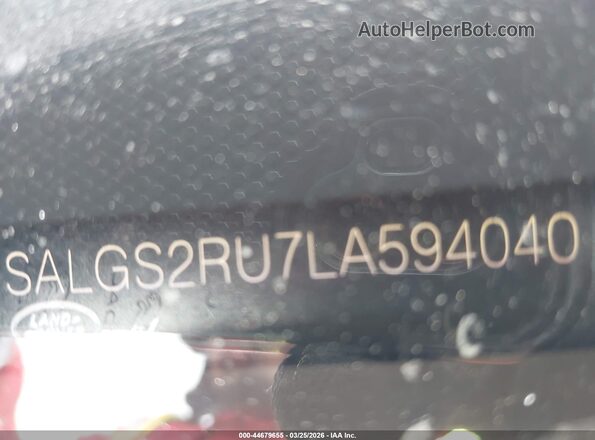 SALGS2RU7LA594040 2020 LAND ROVER RANGE ROVER White Engine compartment view