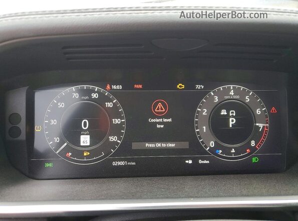 SALGS2RUXMA455733 2021 LAND ROVER RANGE Black Vista del cuadro de instrumentos