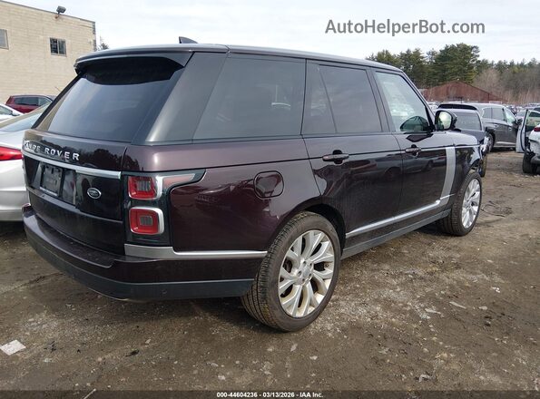 SALGS2SV9KA541003 2019 LAND ROVER RANGE ROVER Maroon Rear right