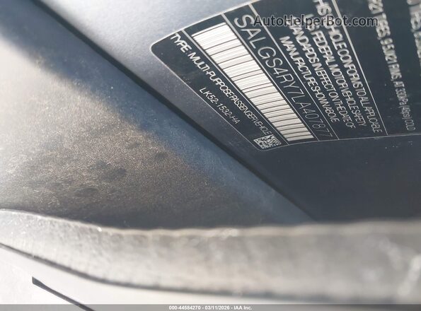 SALGS4RY7LA407877 2020 LAND ROVER RANGE ROVER Черный 