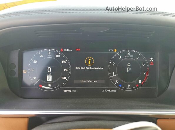 SALGV2SE7MA441587 2021 LAND ROVER RANGE Gray Սարքավորումների վահանակի տեսք