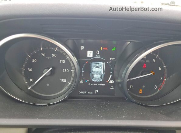 SALRG2RV6JA072354 2018 LAND ROVER DISCOVERY Blue Instrument cluster view