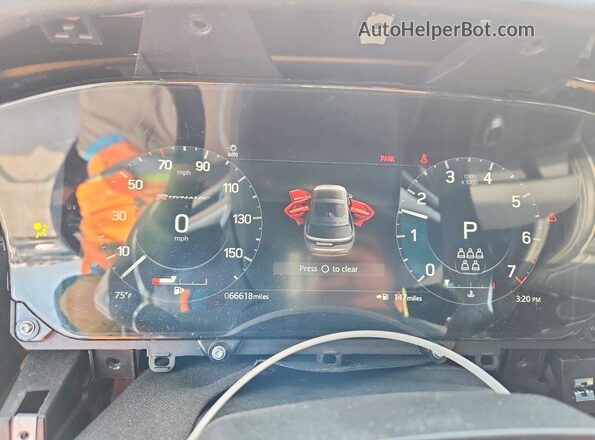 SALRT2RX0M2453919 2021 LAND ROVER DISCOVERY Gray Widok zestawu wskaźników