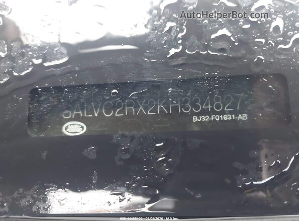 SALVC2RX2KH334827 2019 LAND ROVER RANGE ROVER EVOQUE Gray Vista del cuadro de instrumentos