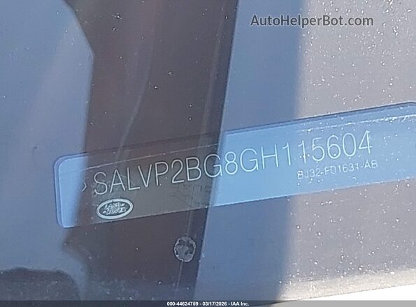 SALVP2BG8GH115604 2016 LAND ROVER RANGE ROVER EVOQUE Черный Вид щитка приборов