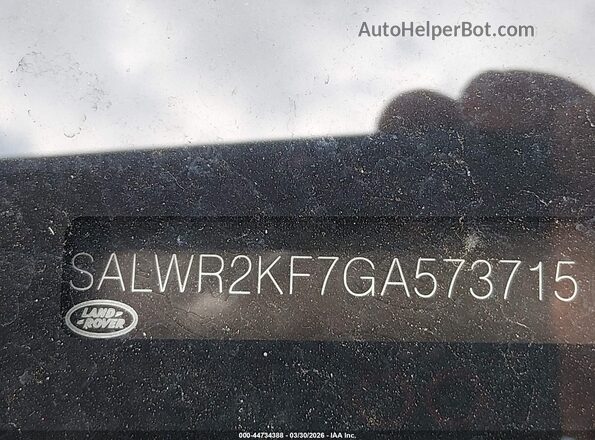 SALWR2KF7GA573715 2016 LAND ROVER RANGE ROVER SPORT White Widok komory silnika