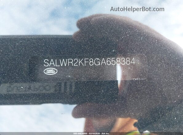 SALWR2KF8GA658384 2016 LAND ROVER RANGE ROVER SPORT White Вид підкапотного простору