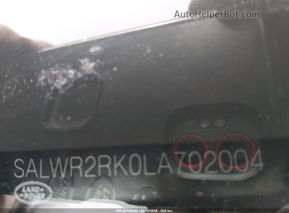 SALWR2RK0LA702004 2020 LAND ROVER RANGE ROVER SPORT Черный Вид подкапотного пространства