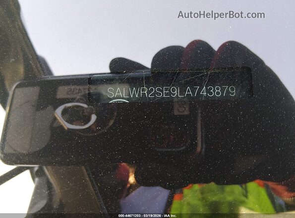 SALWR2SE9LA743879 2020 LAND ROVER RANGE ROVER SPORT Black Widok komory silnika