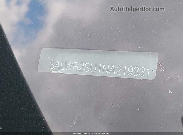 SALWR2SU1NA219331 2022 LAND ROVER RANGE ROVER SPORT Black 