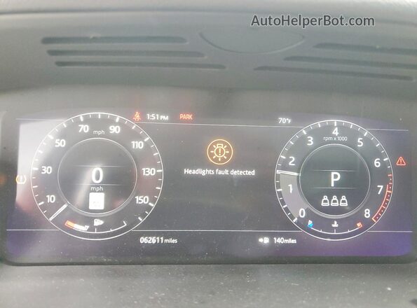 SALWS2RUXMA765618 2021 LAND ROVER RANGE Black Widok zestawu wskaźników