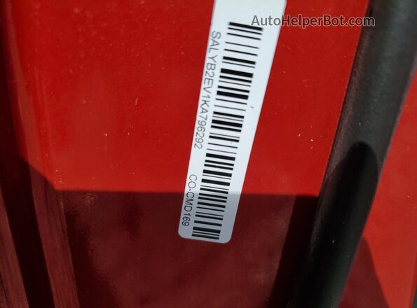 SALYB2EV1KA796292 2019 LAND ROVER RANGE Red 