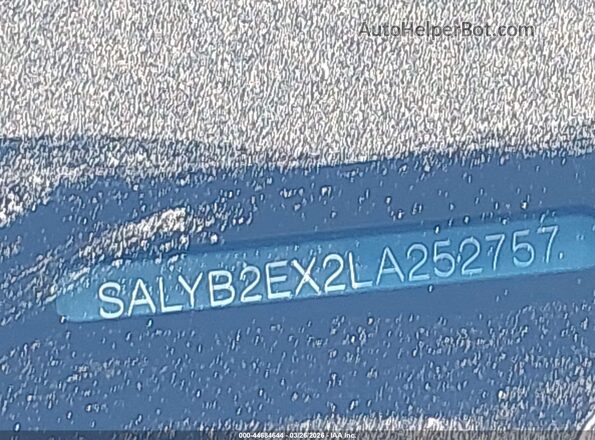 SALYB2EX2LA252757 2020 LAND ROVER RANGE ROVER VELAR Black 