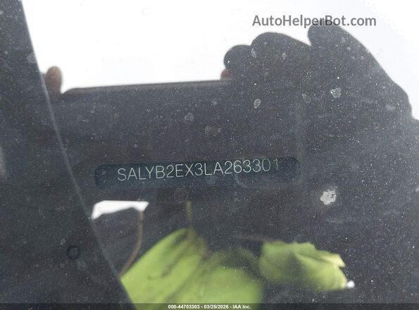 SALYB2EX3LA263301 2020 LAND ROVER RANGE ROVER VELAR Black Vista del compartimento del motor