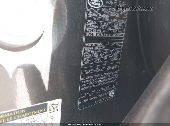 SALYL2EX3RA371844 2024 LAND ROVER RANGE ROVER VELAR Gray Շարժիչի բաժամունքի տեսք