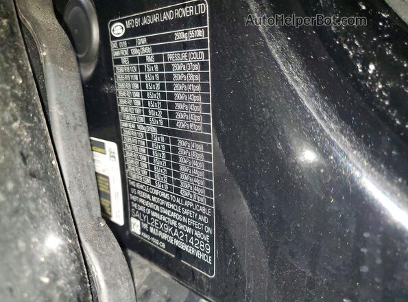 SALYL2EX9KA214289 2019 LAND ROVER RANGE Black 