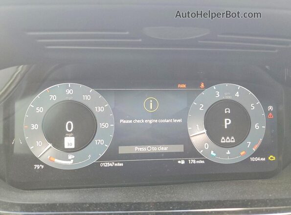 SALZJ2FX7RH237287 2024 LAND ROVER RANGE Gray ხელსაწყოთა პანელის ხედი