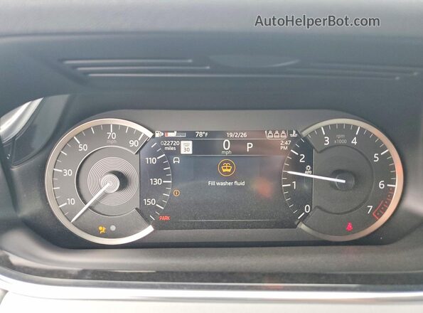 SALZP2FX6PH180110 2023 LAND ROVER RANGE Gray Instrument cluster view