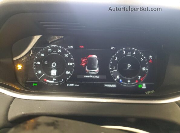 SALZP2FX8LH019493 2020 LAND ROVER RANGE White Սարքավորումների վահանակի տեսք
